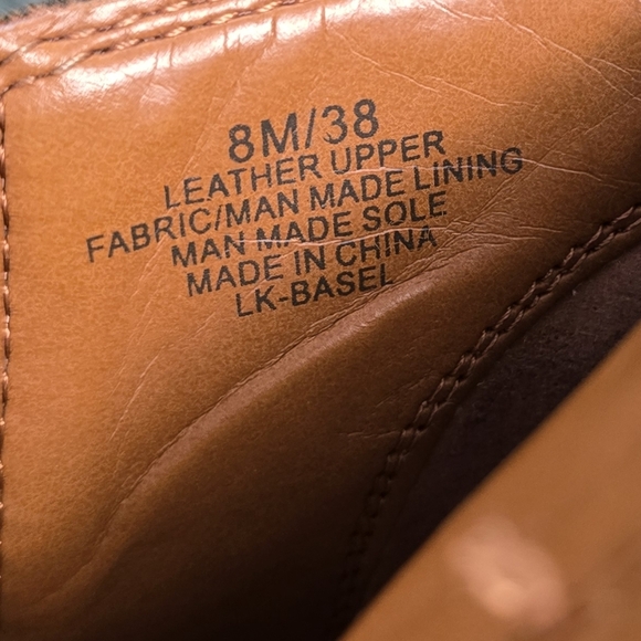 Lucky Brand Women's 8M Basel Booties Toffee Brown Leather Side Zip Ankle Boots - Picture 9 of 13